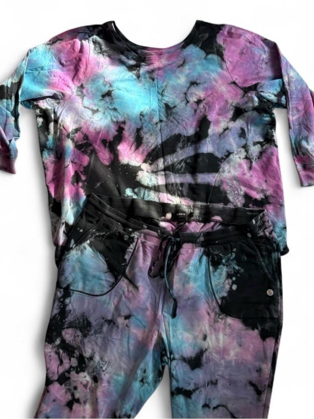 TORRID Tie-Dye Active Top in Blue, Pink & Black